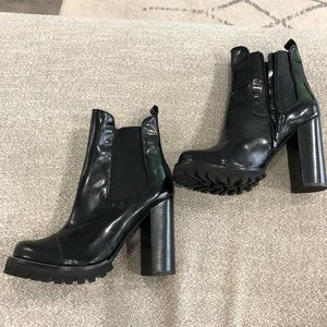 Jeffrey Campbell patent leather black booties